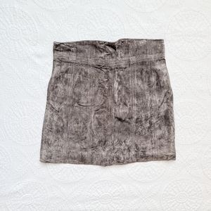 Express Genuine Suede Mini Skirt